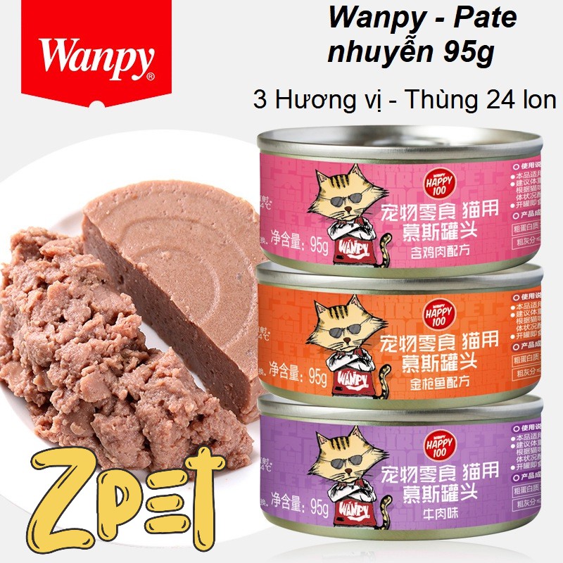 [Sỉ LH] Pate mèo Wanpy 95g - Wanpy Happy 100