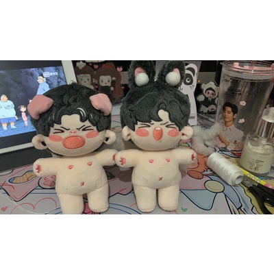 Búp bê khung trơn chưa thêu mặt body thường và béo 10cm 15cm 20cm