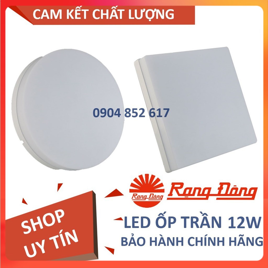 💥Chính Hãng💥 Đèn ốp trần LED Đổi 3 màu, Rạng Đông 12W 170mm, ChipLED Samsung, Korea, BH 2 năm