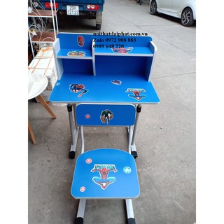 Bộ bàn ghế học sinh điều chỉnh độ cao Xuân Hòa BHS-13-06A màu  Xanh