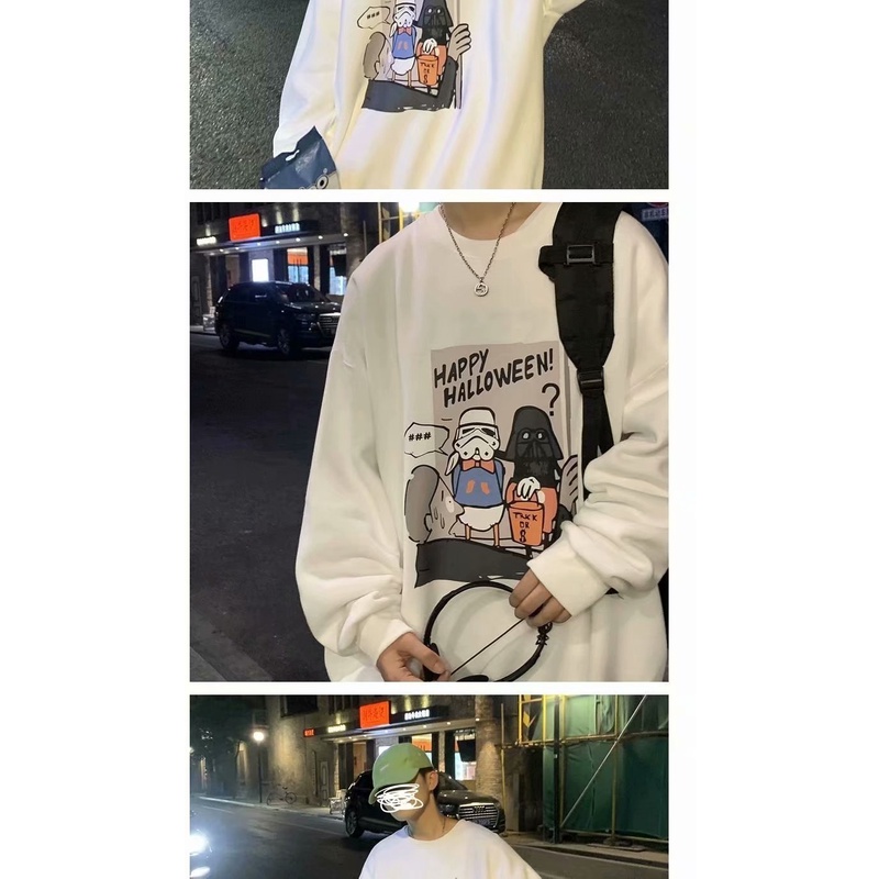 Áo khoác mũ trùm dáng rộng dài tay sành điệu size M-5XL cho nam và nữ