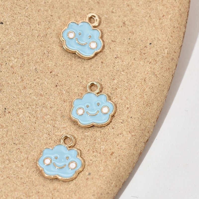 Mặt charm kim loại hình đám mây