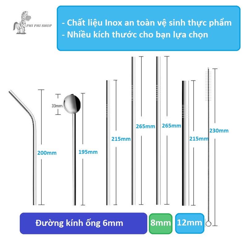 Ống hút Inox thân thiện môi trường dành cho lky giữ nhiệt Lock&Lock Tyeso