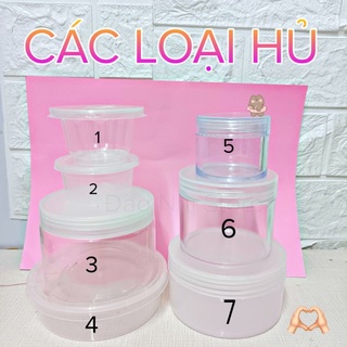 Tổng hợp các loại hủ pet đựng slime hủ đựng đồ kem body