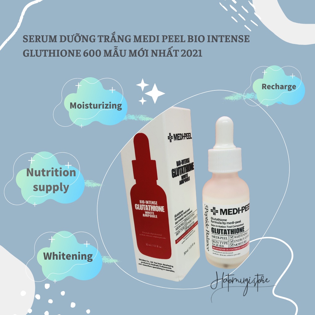 Serum Medi Peel [Trắng da 100%_Hàng Auth] Tinh Chất Dưỡng Trắng Medi Peel Glutathione 600 White Ampoule Serum