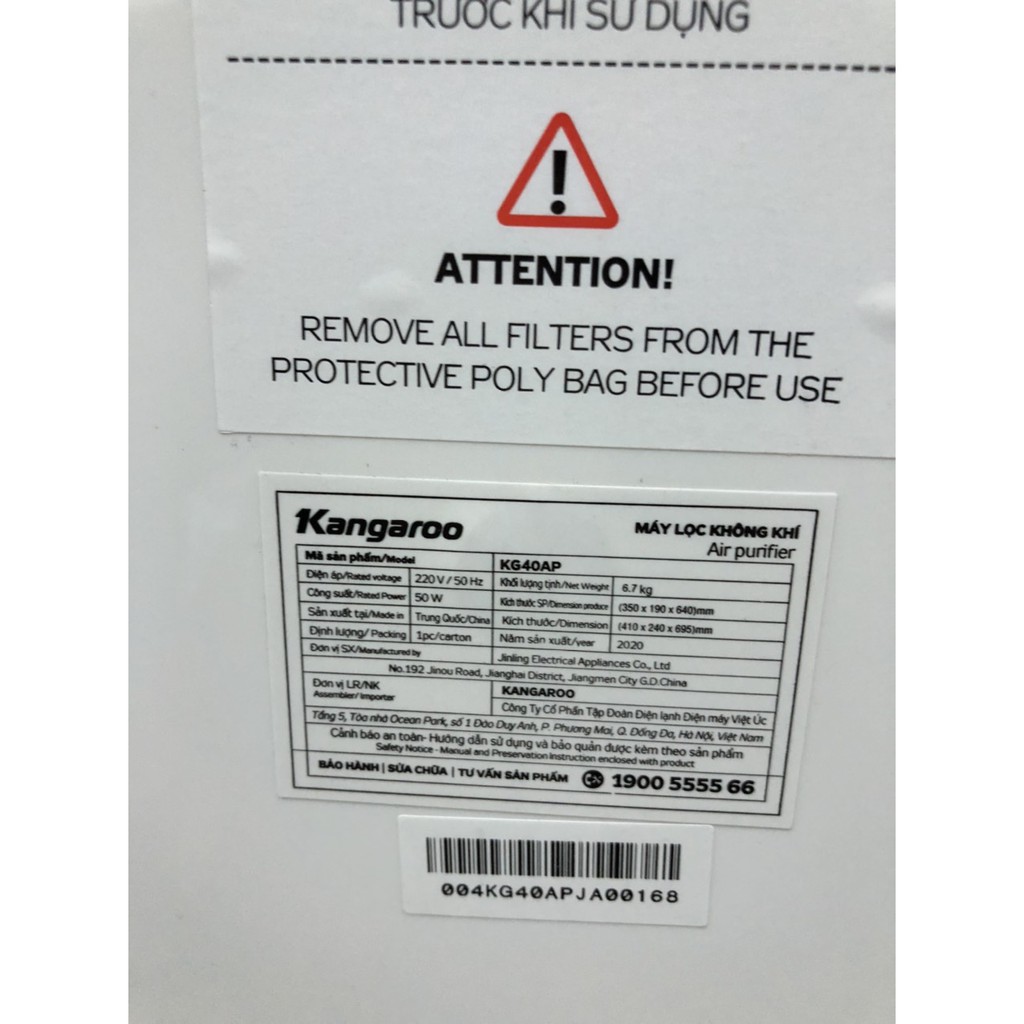 Máy lọc không khí Kangaroo KG40AP - Hàng trưng bày