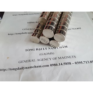Nam châm viên trắng đất hiếm 20x10mm