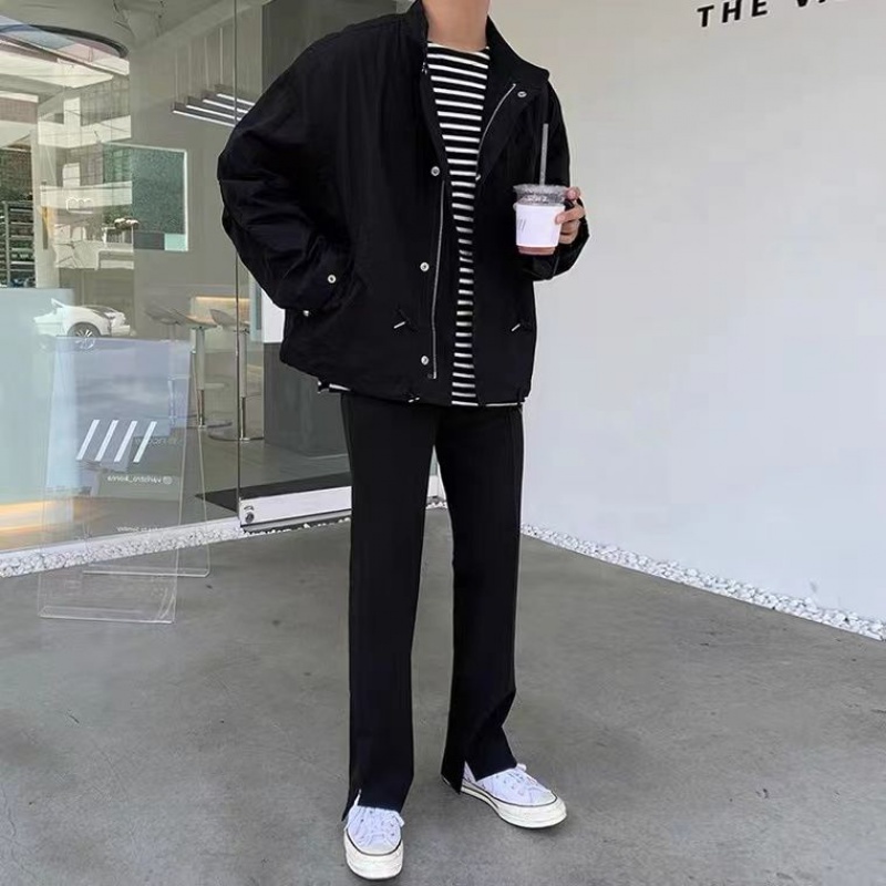 IMaodou Quần tây ống suông xẻ tà bên hông thời trang Hàn Quốc cao cấp dễ phối đồ dành cho nam