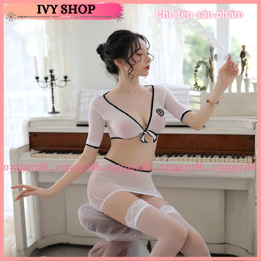 Bộ ngủ sexy co giãn xuyên thấu BN005 - Ivyshop Official