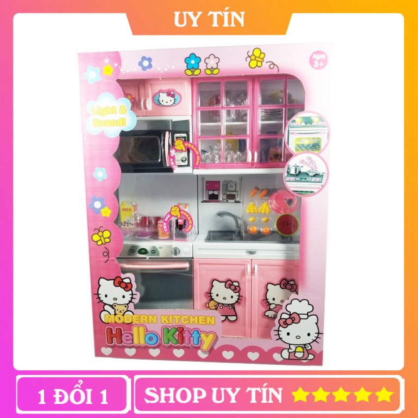 Đồ Chơi Tủ Bếp Hello Kitty 2 Ngăn Cao Cấp Màu Hồng, Âm Thanh Vui Nhộn, Thiết Kế Đẹp Mắt - BiBiTOY