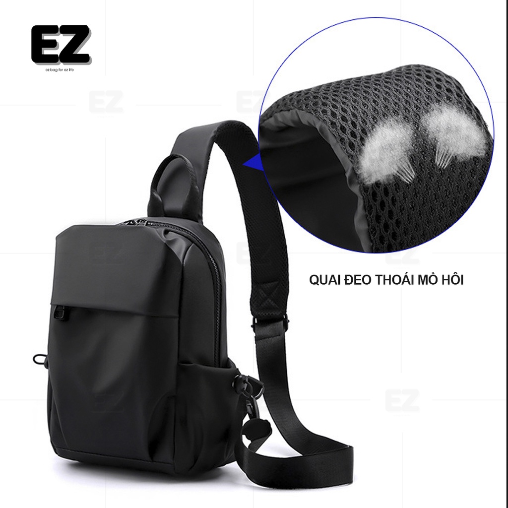 Túi đeo chéo nam TC01 vải Oxford chống nước, balo đeo chéo nam dáng thể thao, túi chéo chống nước kích thước lớn