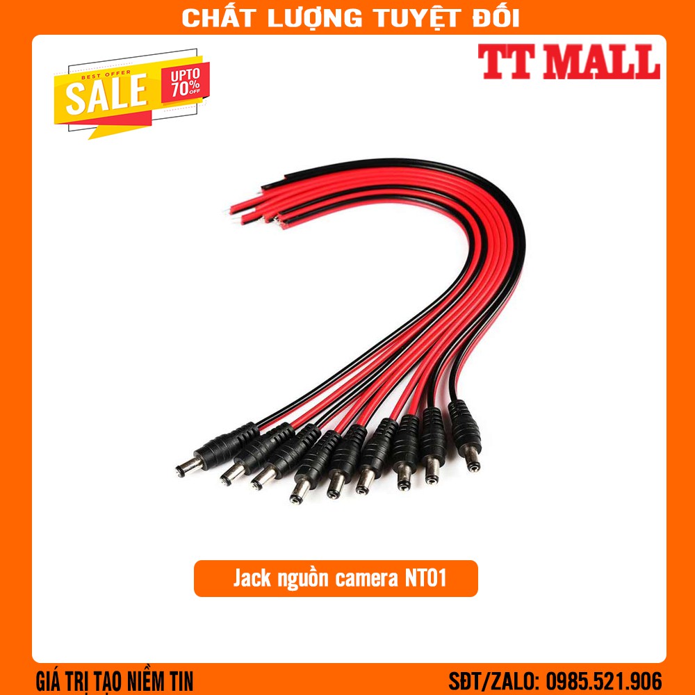 ĐẦU JACK DC ĐỎ ĐEN - ĐẤU NGUỒN CAMERA .