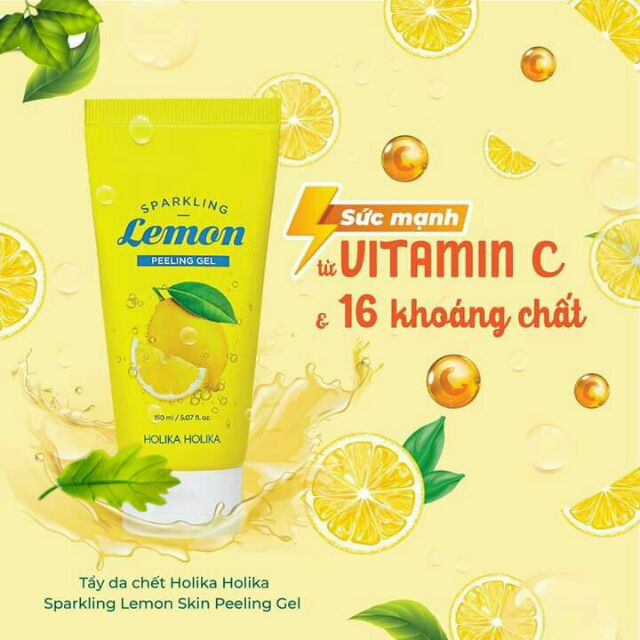 Gel tẩy da chế.t Holika Holika Sparkling Lemon Skin Peeling 150ml