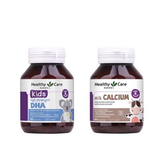 Combo Viên bổ sung DHA healthy care và Canxi milk htc