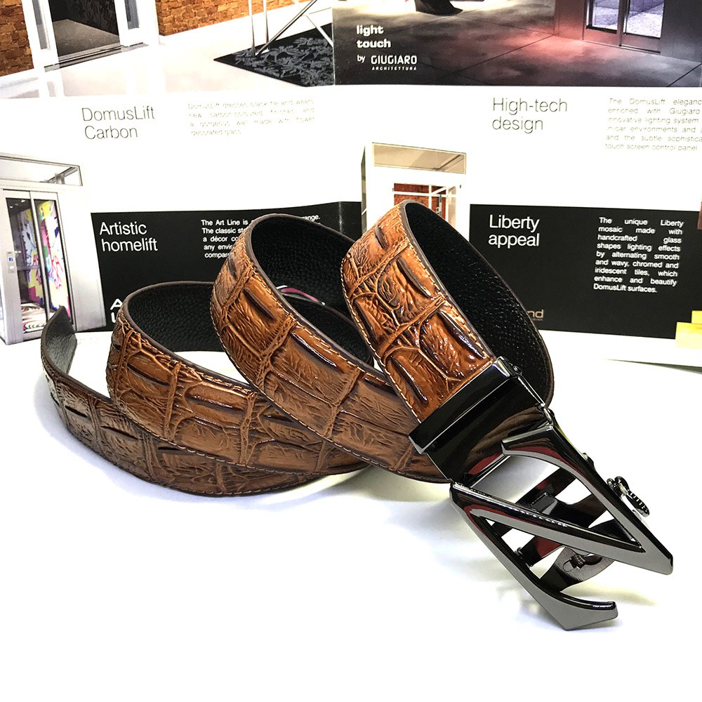 Thắt lưng/ dây nịt nam khóa tự động có hộp đựng hãng RB theo kèm