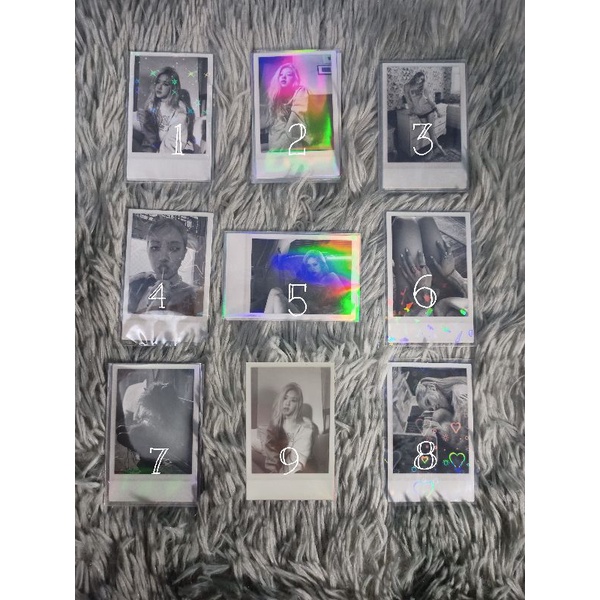 POLAROID PHOTOCARD ROSÉ BLACKPINK R thẻ in đen trắng Hoa hồng trang trí phòng