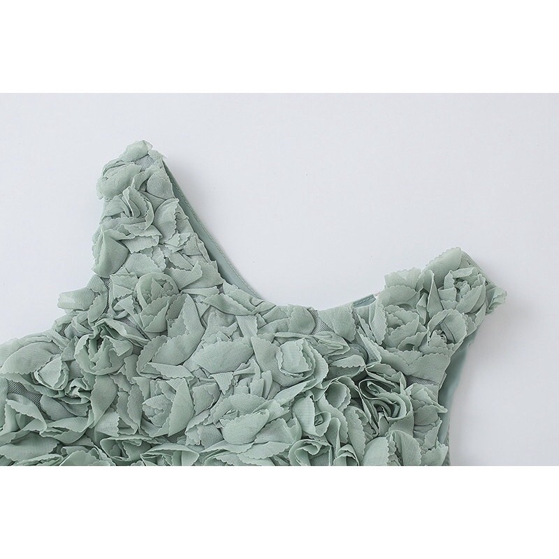 Đầm xoè kết hoa HM bé gái xuất xịn siêu xinh