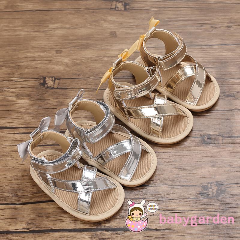 Xăng đan Da Chống Trượt In Hoa Cho Bé Gái