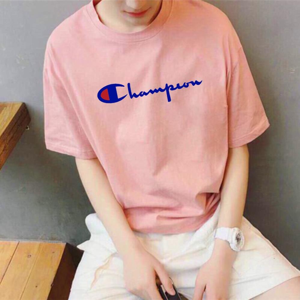 Thời trang thiết kế, áo phông họa tiết Champion sắc nét cho nam nữ
