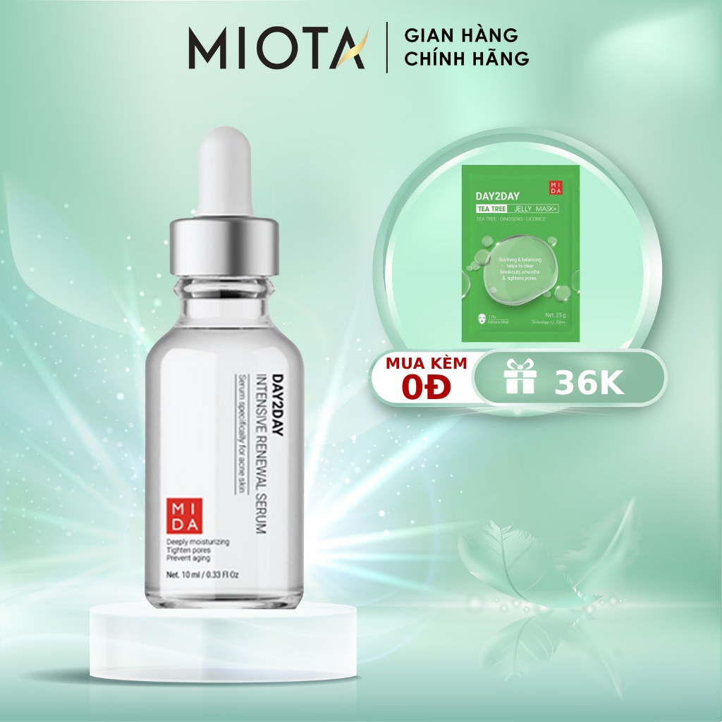 Tinh chất tăng cường dưỡng trắng mờ thâm giảm mụn Day2day renewal rerum 10ml