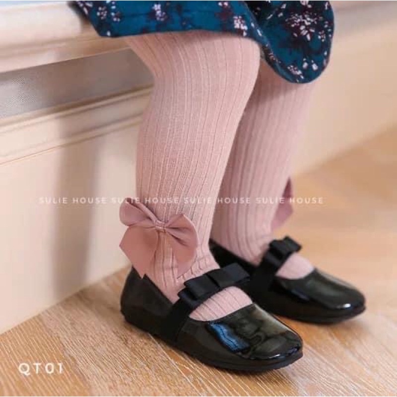 Quần tất len đính nơ cạnh - QT01