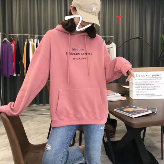 Áo hoodie Mobilier chữ ngực DTR0919