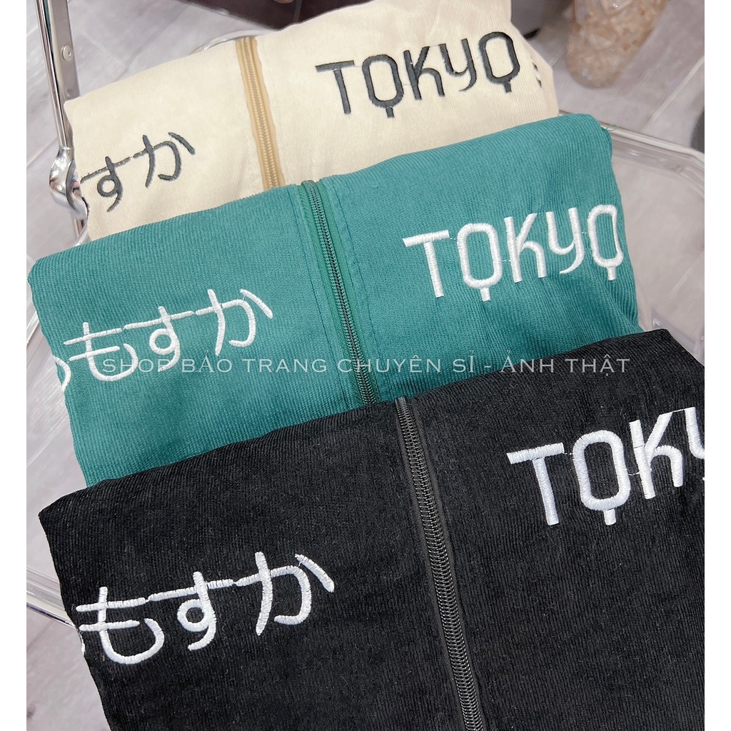 Áo khoác nam bomber nhung tăm Tay Thêu Tim cao cấp phong cách Hàn quốc