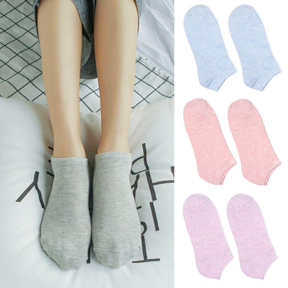 Vớ Thuyền Ngắn Màu Trơn Thoáng Khí Mùa Hè Thu Cho Nữ