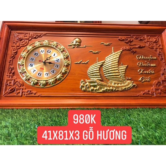 Đồng hồ tranh gỗ