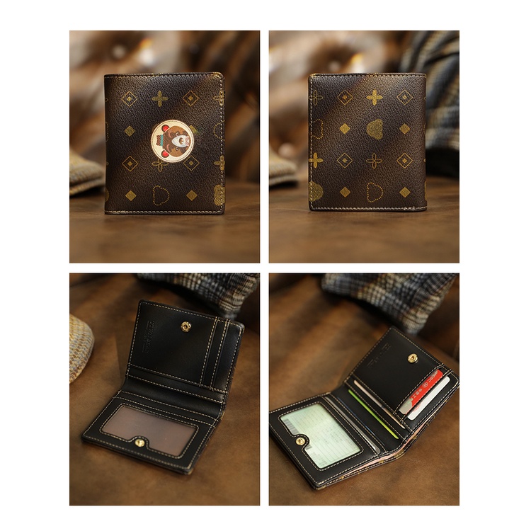 Ví gập TTWN Bear chính hãng, đựng thẻ, tiền