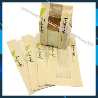 Freeship Set 50 túi đựng bánh mì hoa cúc dọc lá xanh cao cấp [Tặng quà khi vote 5*]