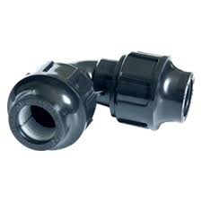 Cút 90 độ HDPE vặn ren D50 D63 D75 D90 D110