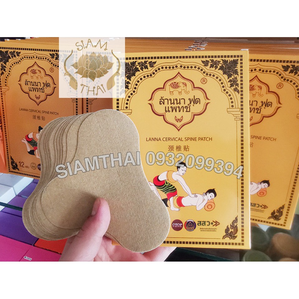 [Hộp 12 Miếng] Dán Vai Gáy Đông Y Thảo Dược Lanna Thái Lan Giảm Đau Nhức, Thoái Hóa Cột Sống | BigBuy360 - bigbuy360.vn