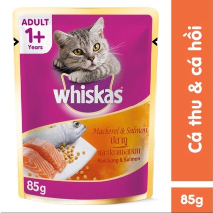 Thức ăn cho mèo Pate Whiskas gói 85g