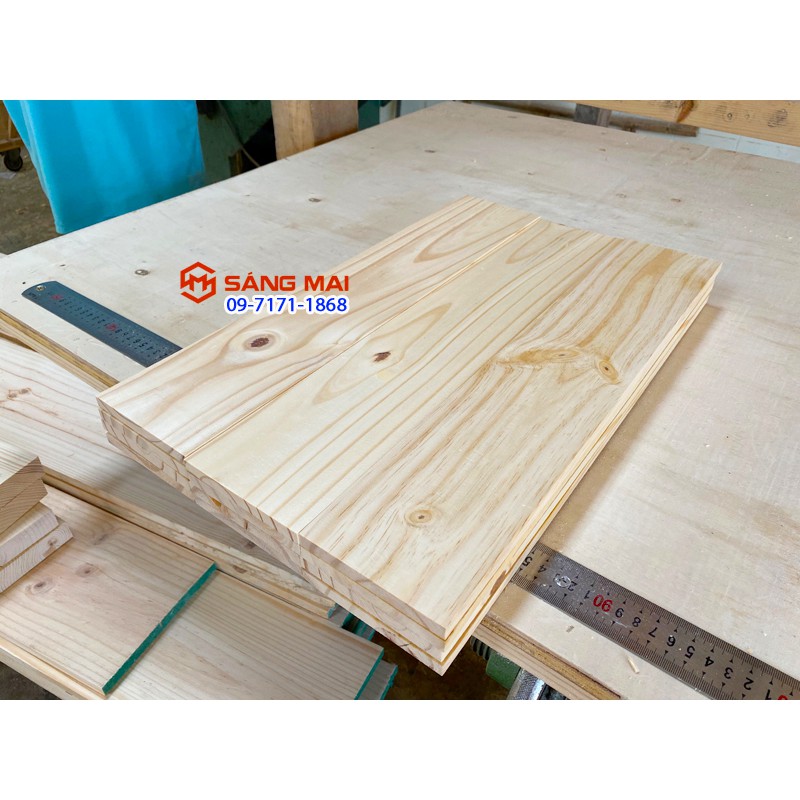 Tấm gỗ thông dày 1cm x mặt rộng 10cm x dài 50cm + láng mịn 4 mặt