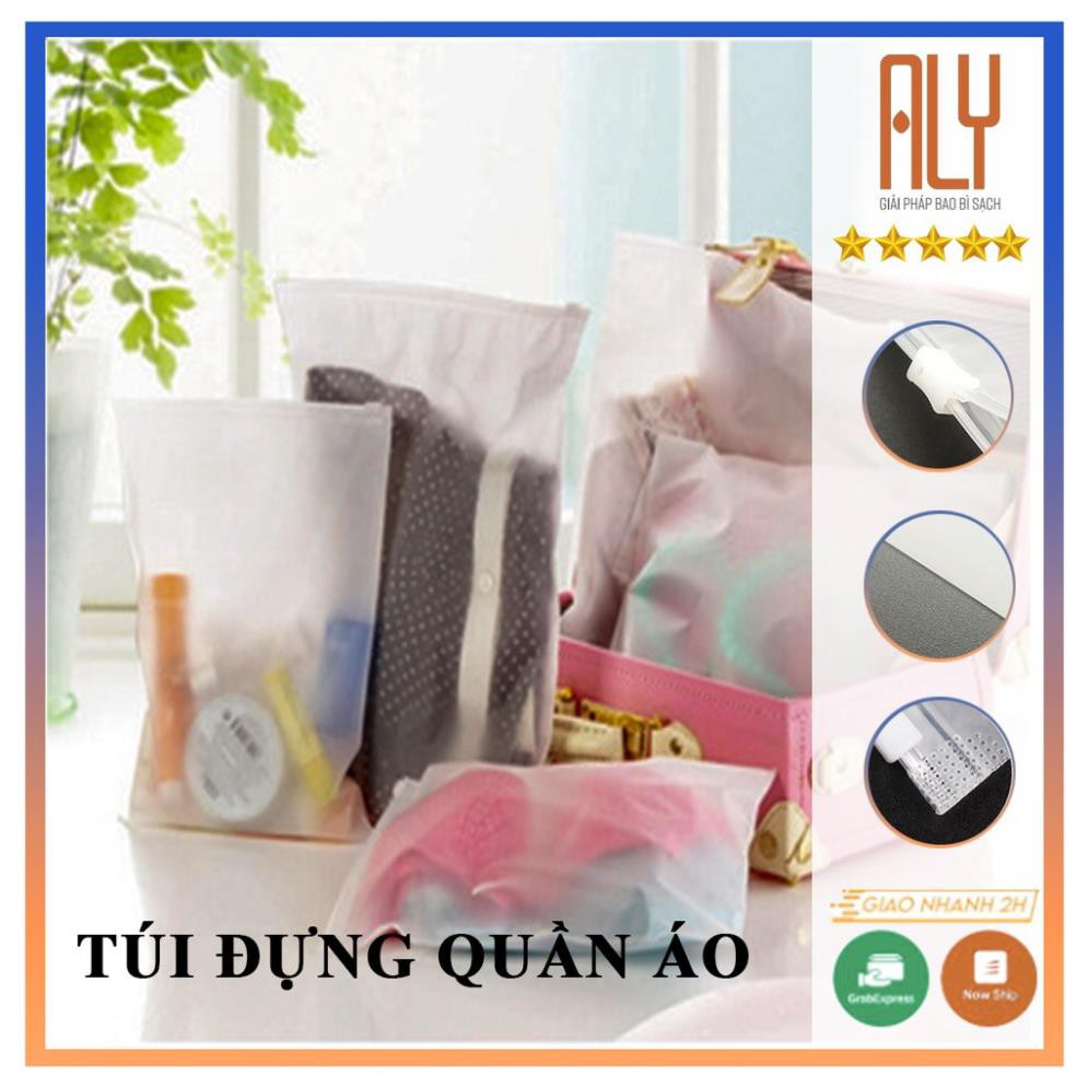 Túi zip lụa mờ, túi zip khóa kéo đựng đồ cá nhân gọn nhẹ _ ALY