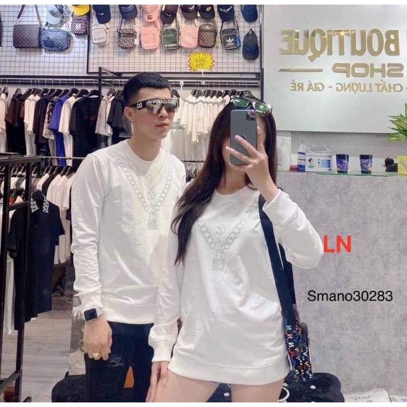 [ Mã 12FASHIONSALE1 giảm 10K đơn 50K ] Áo nỉ bo xích ánh gương LN12 | BigBuy360 - bigbuy360.vn