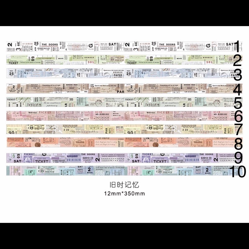 Washi - Washi chiết họa tiết vintage WS010