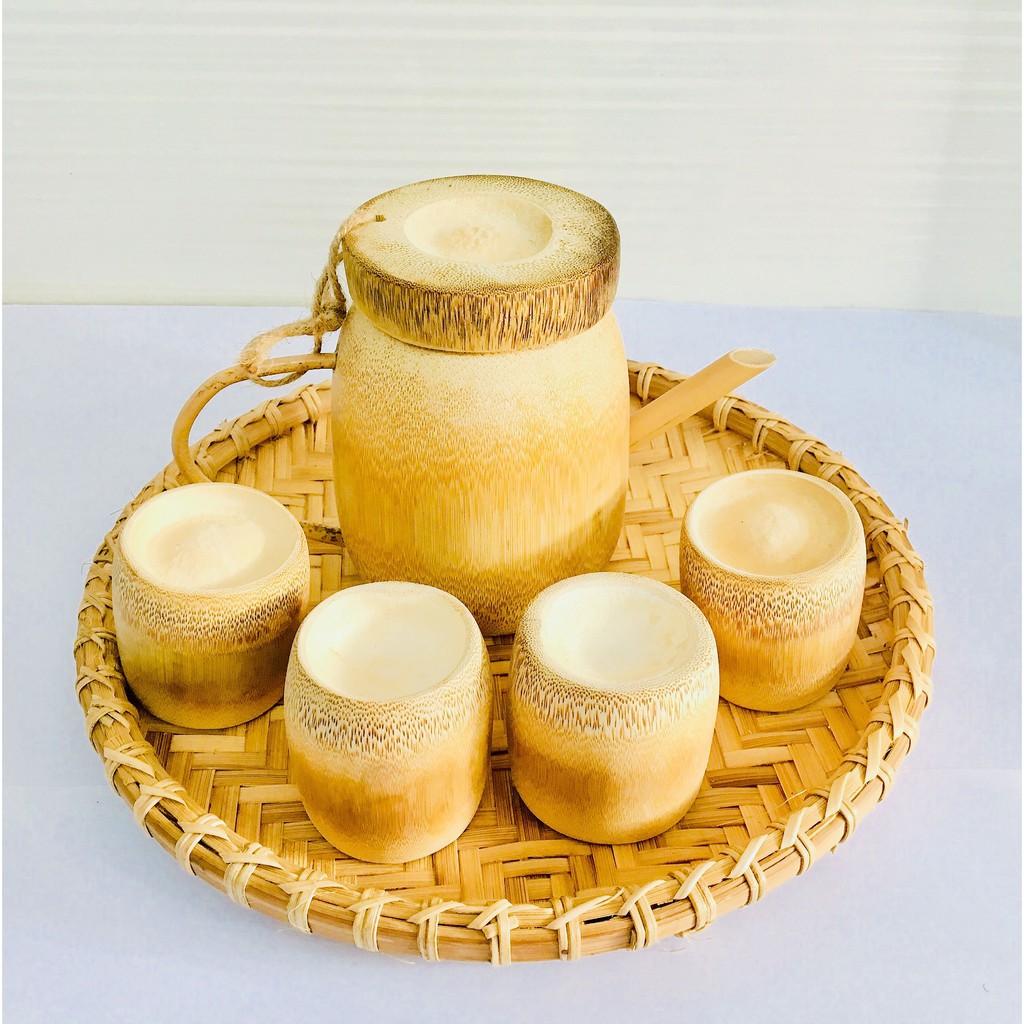 Bộ bình trà tre