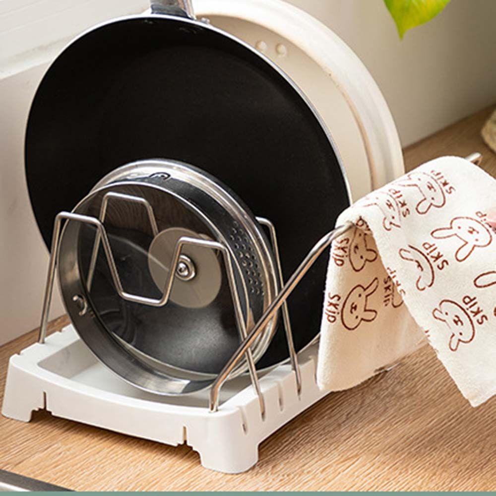 Giá Đỡ Nắp Nồi Bằng Thép Không Gỉ Đa Năng Tiện Dụng
