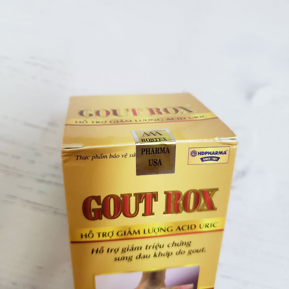 GOUT ROX giảm triệu chứng sưng đau khớp do gout