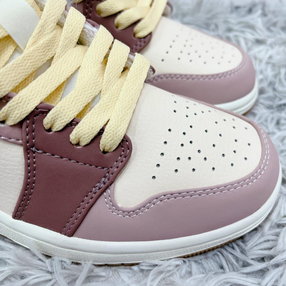 Giày Jordan 1 low dark pony hồng mận cổ cao bản cao cấp 1-1 trung full phụ kiện