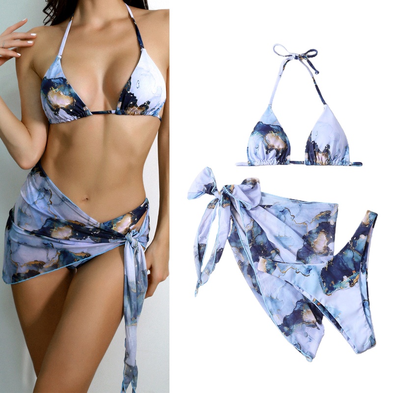 Brroa Bộ Đồ Bơi Bikini 3 Mảnh Dạng Váy Lưới Chuyên Nghiệp Quyến Rũ Cho Nữ