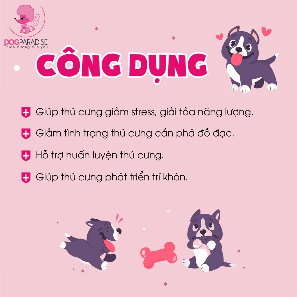 Đồ chơi cho chó Pian Pian giảm stress hình xúc xích 3 màu lựa chọn - Dog Paradise