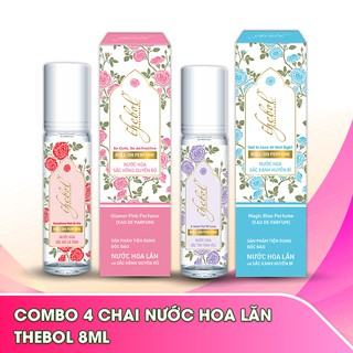 Combo 4 chai nước hoa lăn Thebol 8ml