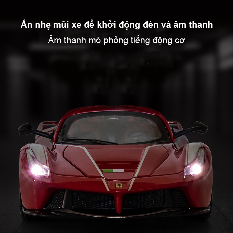 Mô Hình Siêu Xe Ferrari Rafa FXX K tỉ lệ 1:22 chất liệu hợp kim sơn tĩnh điện, nội thất chi tiết như thật