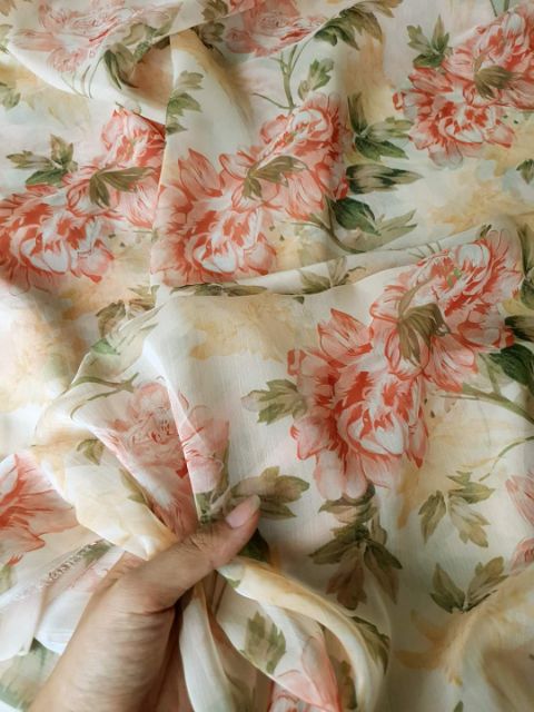 Vải tơ hoa