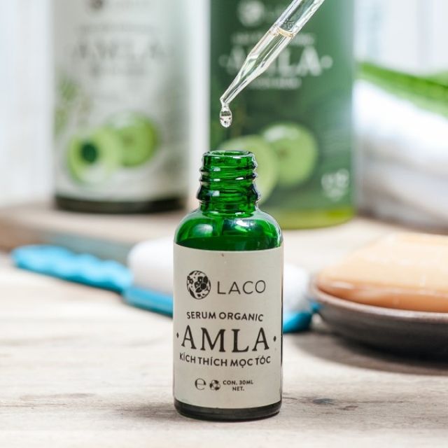 [Mẫu Mới+Chính Hãng Laco]Bộ Dầu gội – Dầu xả – Serum Amla Laco chống rụng kích thích mọc tóc