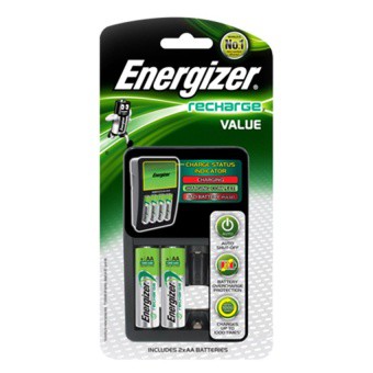 Bộ sạc Energizer VALUE kèm 2 pin AA 1300mAh