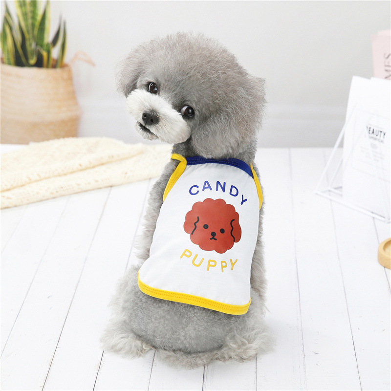 Quần áo cho chó mùa hè cho chó nhỏ Chó con dễ thương Pháp Bulldog sang trọng Quần áo cho chó Chihuahua Phim hoạt hình Trái cây Vest Phụ kiện cho chó giá rẻ